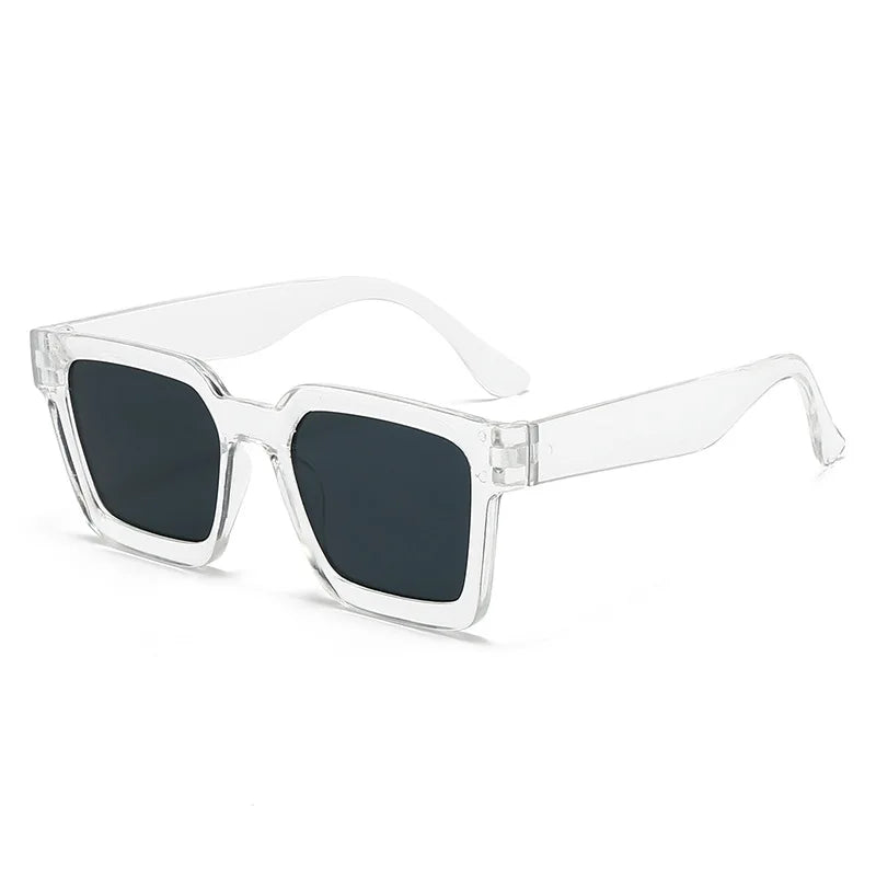 New Vintage Sunglasses Women Men Square Big Frame Sun Glasses Female Brand Designer Retro Shades Fashion Oculos De Sol for male - SUNGLASSES Apparel