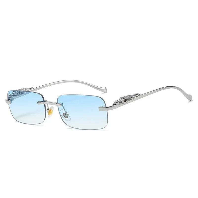 Sunglasses Male Female Fashion Small Frameless Gradient Oculos De Sol - SUNGLASSES Apparel